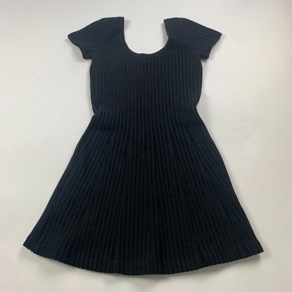 Theory Womens Shirt Dress Black S Codris B Velveen Short Sleeve Round Neck - Picture 2 of 9